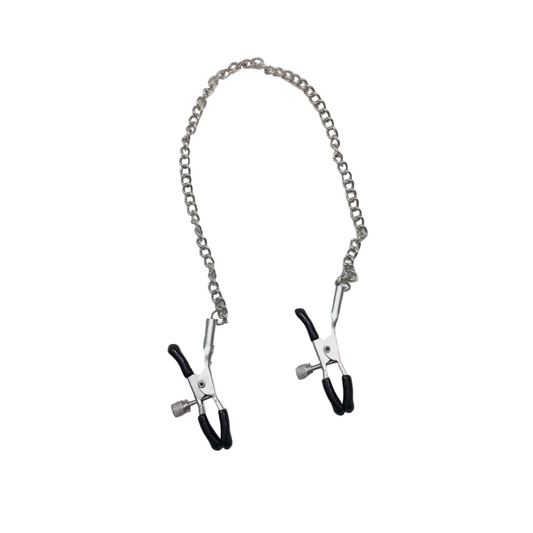 Kinky Nipple Clamps with Chain